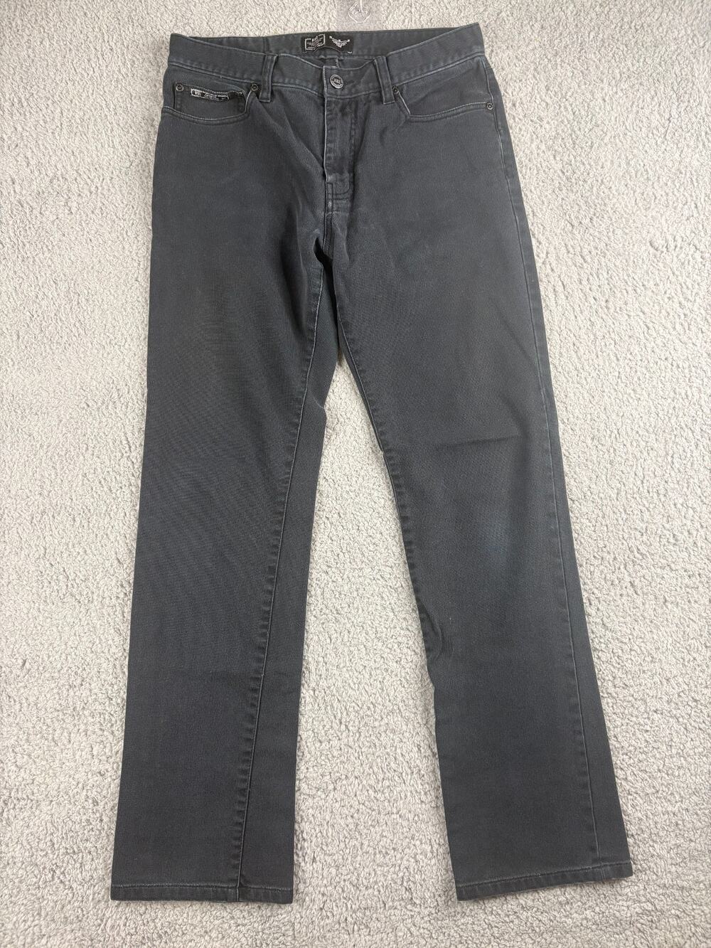 Nike Straight Leg Jeans Men's Medium Charcoal Gray Comfort Faded 5-Pocket